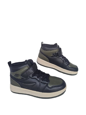 Кросівки чорно-зелені | 6504410