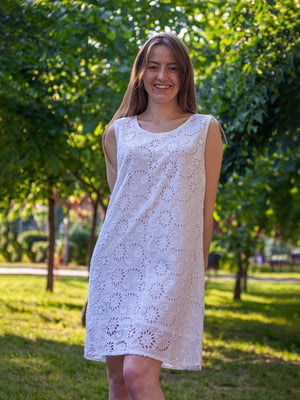 Платье белое с вышивкой | 6506300