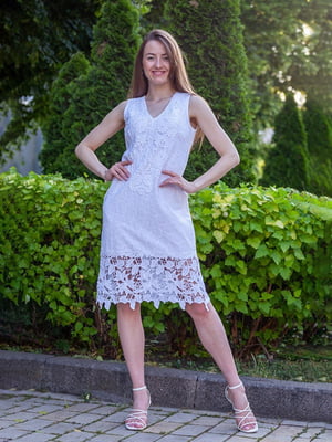 Сукня біла з мереживом | 6506301