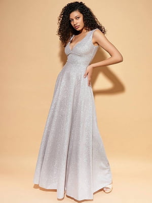 Вечірня сукня сріблястого кольору | 6506339