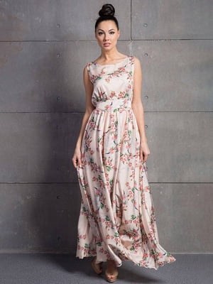 Сукня шовкова в квітковий принт | 6506440