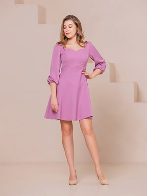 Сукня фіолетового кольору з рукавом 3/4 | 6506486