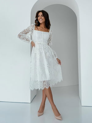 Платье белое кружевное | 6506508