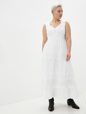 Платье белое с кружевом | 6506593