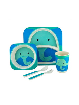 Посуд дитячий з бамбуку "Слон" (5 предметів) | 6506989