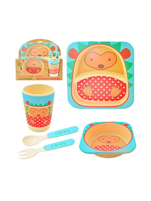 Посуд дитячий з бамбуку "Їжачок" (5 предметів) | 6507142