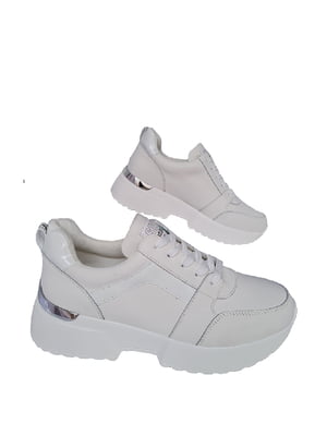 Кроссовки белые кожаные | 6504121