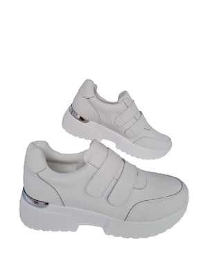 Кроссовки белые кожаные | 6504124