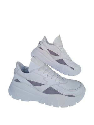 Кроссовки белые кожаные | 6504157