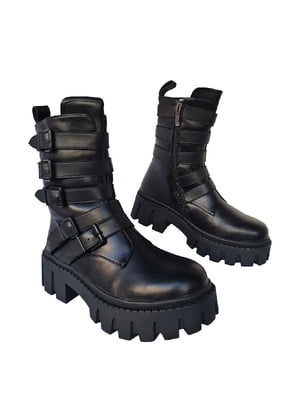Ботинки черные кожаные | 6504236