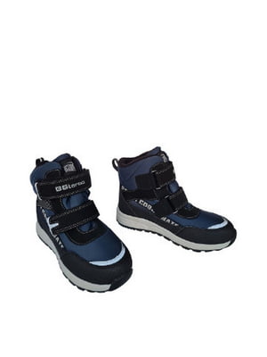 Ботинки черно-синие водонепроницаемые | 6504243