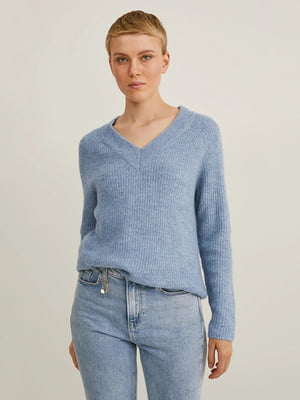 Пуловер голубой | 6512703