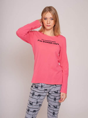 Комплект пижамный: футболка и штаны | 6509891