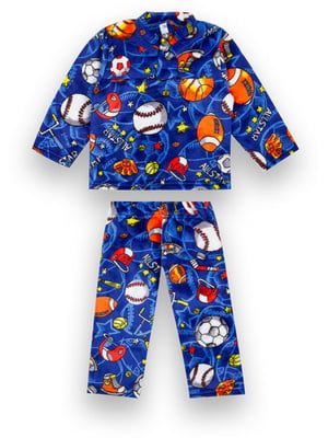 Пижама теплая хлопковая с принтом | 6510200