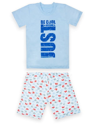Пижама тонкая хлопковая с принтом | 6510623