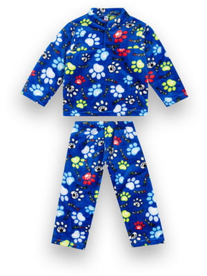 Пижама теплая хлопковая с принтом | 6511008