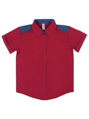 Рубашка бордовая с узором | 6511267