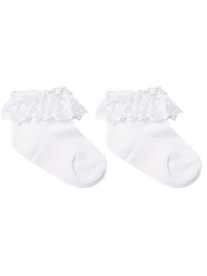 Шкарпетки білі з декором | 6512179