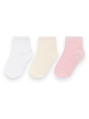 Комплект бавовняних шкарпеток із сіточкою | 6512225