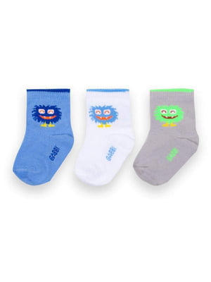 Комплект бавовняних шкарпеток: 3 пари | 6512396