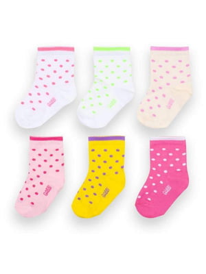 Комплект бавовняних шкарпеток: 6 пар | 6512406