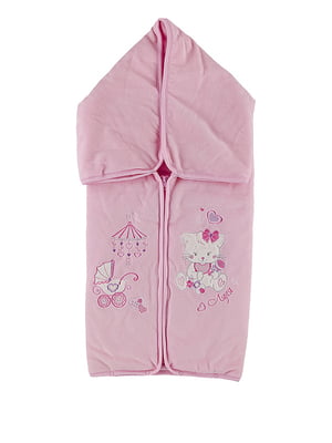 Конверт-одеяло для новорожденых розовый | 6513473