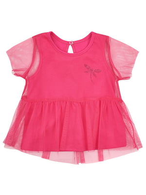 Платье-футболка розовое | 6513625