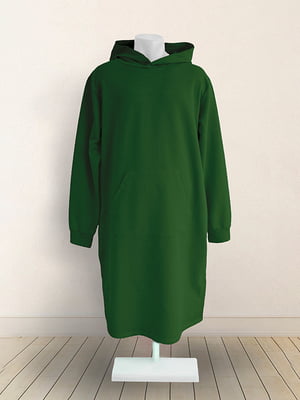Платье-худи зеленое | 6516943