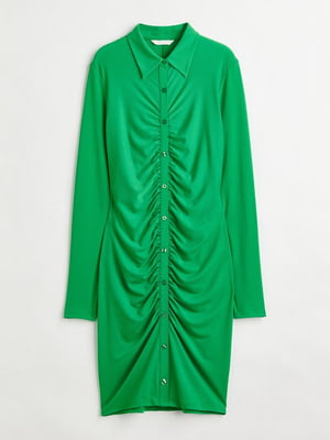 Платье-рубашка зеленое | 6519037
