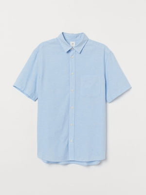 Рубашка льняная голубая | 6519190
