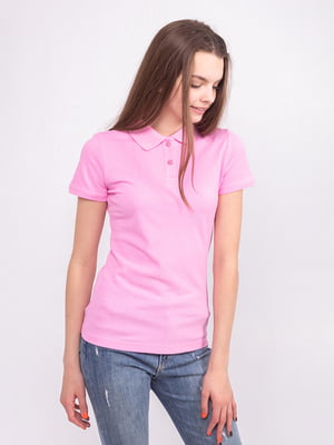 Рожева футболка-поло | 6520023