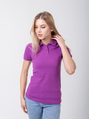 Фіолетова футболка-поло  | 6520026
