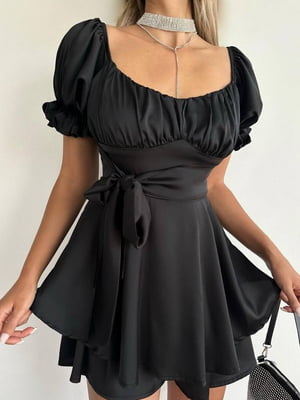 Платье шелковое черное | 6523606