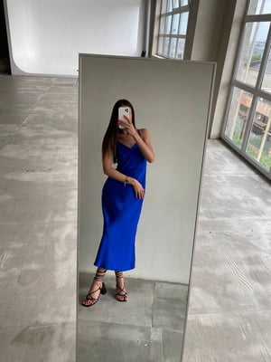 Сукня шовкова синя | 6523748