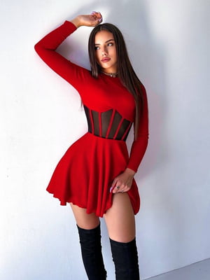 Сукня А-силуету червона | 6524130