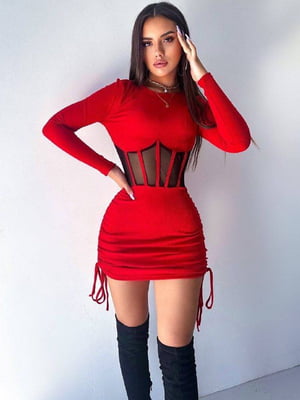 Сукня-футляр червона | 6524132