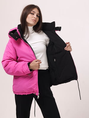 Двусторонняя куртка черно-розовая | 6524586