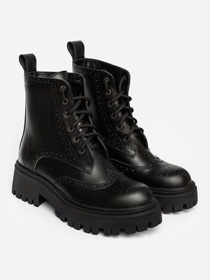 Ботинки кожаные черные | 6527494