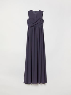 Сукня темно-синя з драпіруванням | 6524914