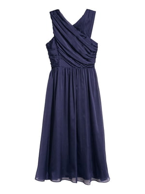 Сукня асиметрична темно-синя | 6524967