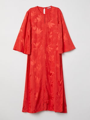 Платье из вискозы красное с принтом | 6524969