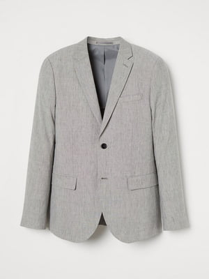 Пиджак льняной серый | 6525035