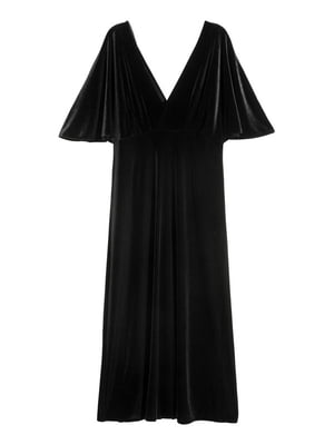Сукня чорна з драпіруванням | 6525059