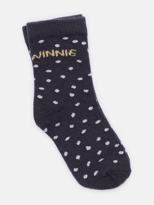 Шкарпетки для малюків темно-сірі в горох | 6525300