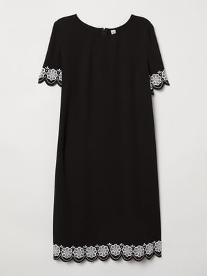 Сукня чорна з квітковим ажуром | 6525324