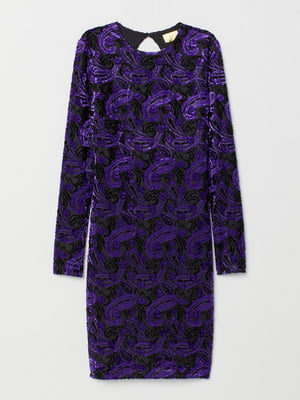 Платье фиолетовое с узором «турецкие огурцы» | 6525409