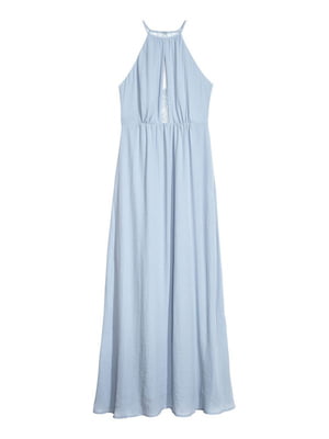 Платье с кружевами голубое | 6525597