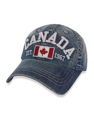 Модна блакитна кепка з принтом Canada | 6528958