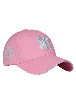 Красива рожева кепка із принтом "NY SGS" | 6529631