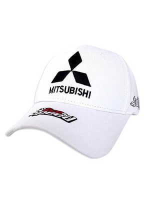 Автомобильная белая кепка с логотипом Mitsubishi | 6529860